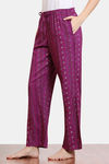 Zivame Zellij Dreams Woven Pyjama - Festival Fuchsia — thumbnail 3